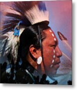 Lakota Warrior Metal Print