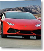 Lambo Approach Metal Print