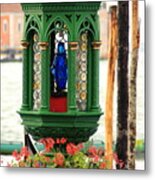 Lamp At Gondola Station In Venice Metal Print