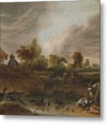 Landscape With Animals Metal Print