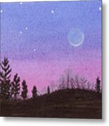 Lansing Moon And Stars Metal Print