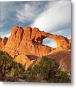 Late Afternoon Light On Skyline Arch Metal Print
