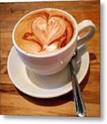 Latte Love Metal Print