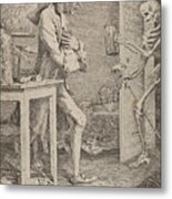 Laurence Sterne Alias Tristram Shandy. And When Death Himself Knocked At My Door Metal Print