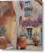 Le Arcate In Cortile Metal Print