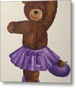 Leah's Ballerina Bear 5 Metal Print