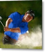 Lefty In Action Metal Print