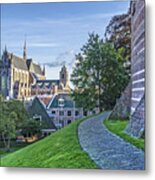 Leiden, The Church And The Castle Metal Print