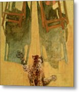 Leopards Lunch Metal Print