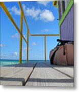 Lifeguard Tower 2.2 - South Beach - Miami Metal Print