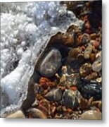 Light On Rocks And Ice Metal Print