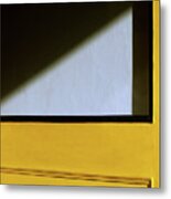 Light Triangle On Yellow Door Metal Print