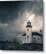 Lighthouse At Bandon, Oregon Metal Print