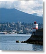 Lighthouse At Brockton Point 2 Metal Print