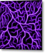 Lightning - Purple Metal Print