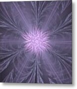 Lilac Gray Flower Metal Print