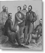 Lincoln And His Generals Metal Print