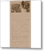 Lincoln And The Gettysburg Address Metal Print