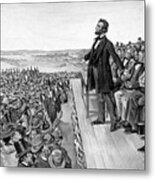 Lincoln Delivering The Gettysburg Address Metal Print