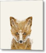 Little Fox Cub Metal Print
