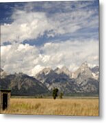 Little Outhouse On The Prairie Metal Print