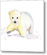 Little Polar Bear Metal Print