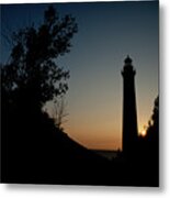 Little Sable Point Lighthouse At Sunset Metal Print
