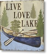Live, Love Lake Metal Print