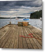 Lobster Boats Of Winter Harbor Metal Print