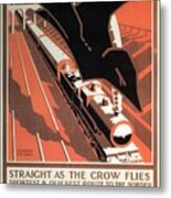 London Midland And Scottish Railway - Scotland - Retro Travel Poster - Vintage Poster Metal Print