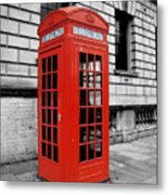 London Phone Booth Metal Print