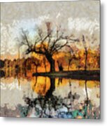 Lonely Tree And Its Thoughts Metal Print