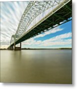 Long Exposure Of Hernando De Soto Bridge Metal Print