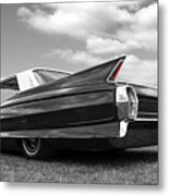 Long Lean 1962 Cadillac Black And White Metal Print
