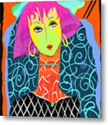 Long Neck Girl Metal Print