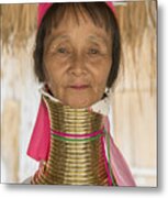 Long Necked Karen Woman Metal Print