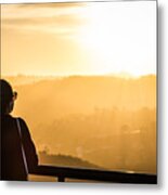 Looking At Sunset - Los Angeles, United States - Street Photography Metal Print