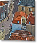 Looking Down From The Church Tower In Brielle Metal Print