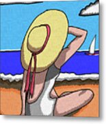 Looking Out To Sea Metal Print
