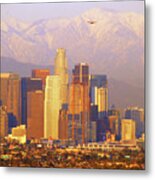Los Angeles And The San Gabriel Mountains Metal Print