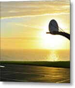 Los Angeles Basketball Dreams Sunset Metal Print