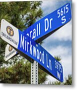 Lotr Mirkwood Street Signs Metal Print