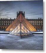 Louvre At Dusk Metal Print