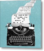 Love Typewriter Poster Metal Print