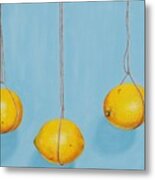 Low Hanging Lemons Metal Print