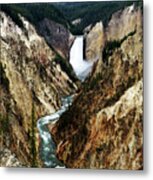 Lower Yellowstone Falls Metal Print