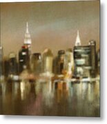 Luminous New York Skyline Metal Print