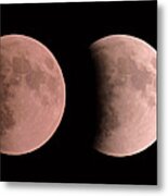 Lunar Eclipse 9-27-15 Stages Metal Print