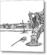 M198 Howitzer - Natural Sized Prints Metal Print