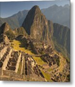 Machu Picchu At Dawn Near Cuzco Peru Metal Print